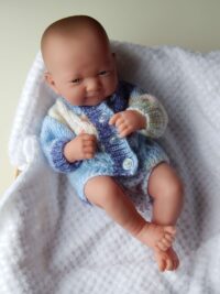 Premature baby random blue cardigan