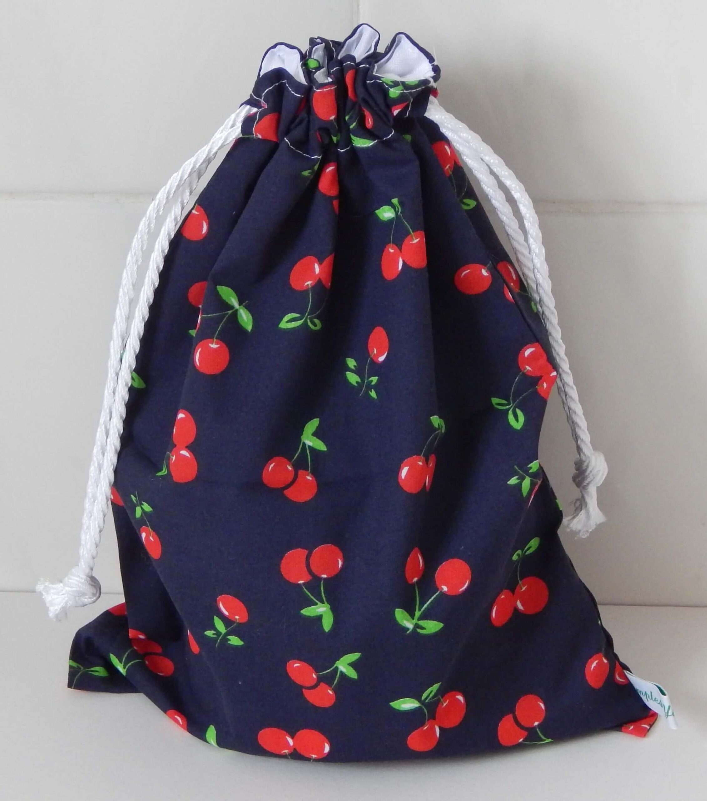 Toilet bag cherries handcrafted toilet bag cherries