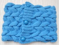 handknitted open cable cowl