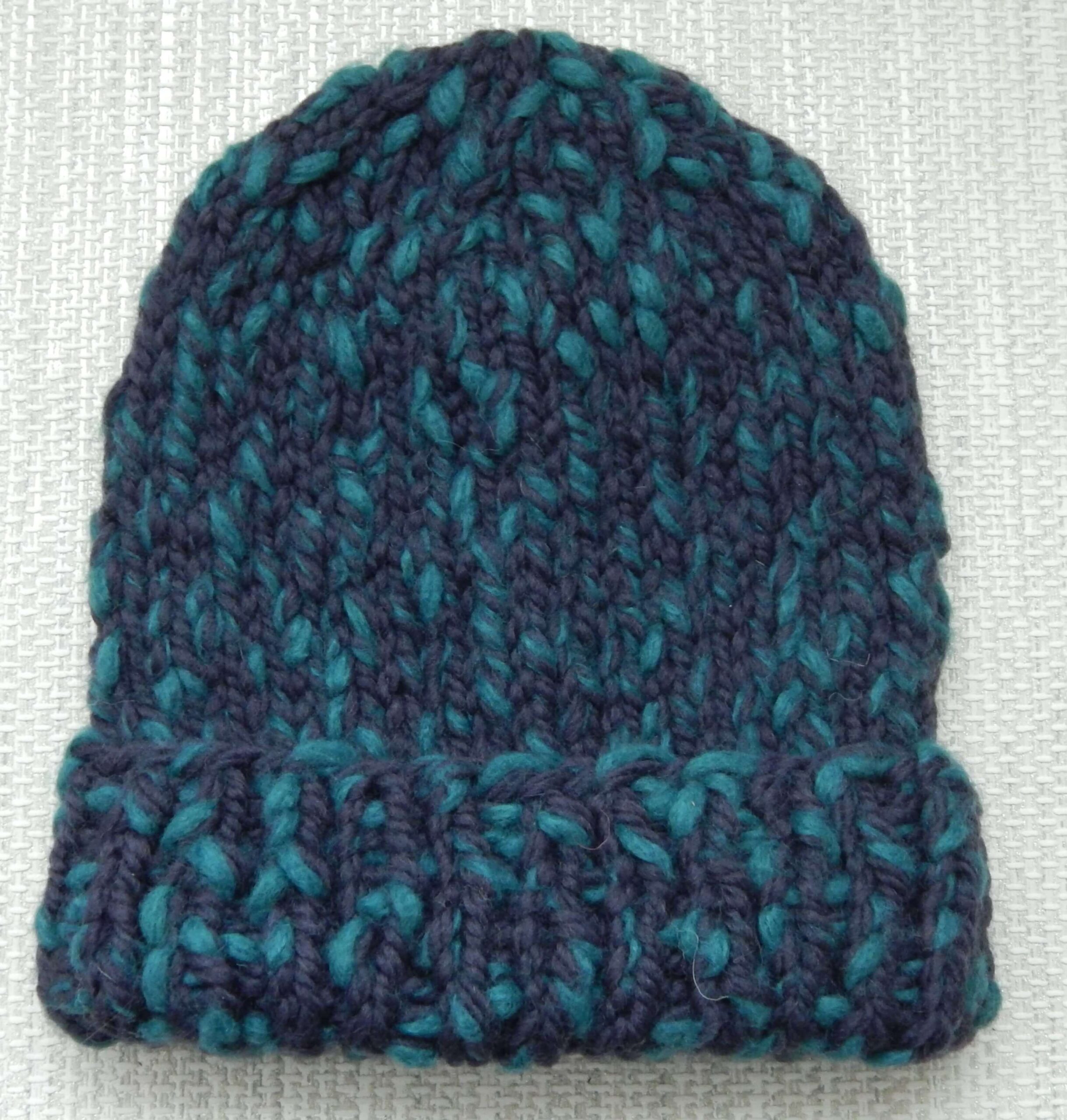 adults chunky slouch hat in purple and green adults chunky slouch hat in purple and green