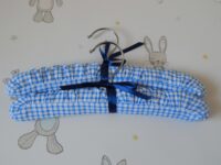 baby's padded hangers in blue check