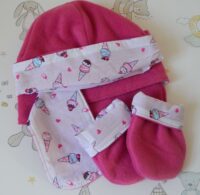 reversible hat scarf and mittens set