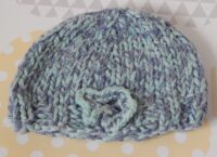 handknitted girls chunky hat