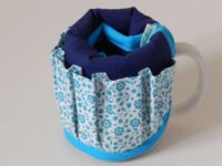 navy turquoise mug organiser