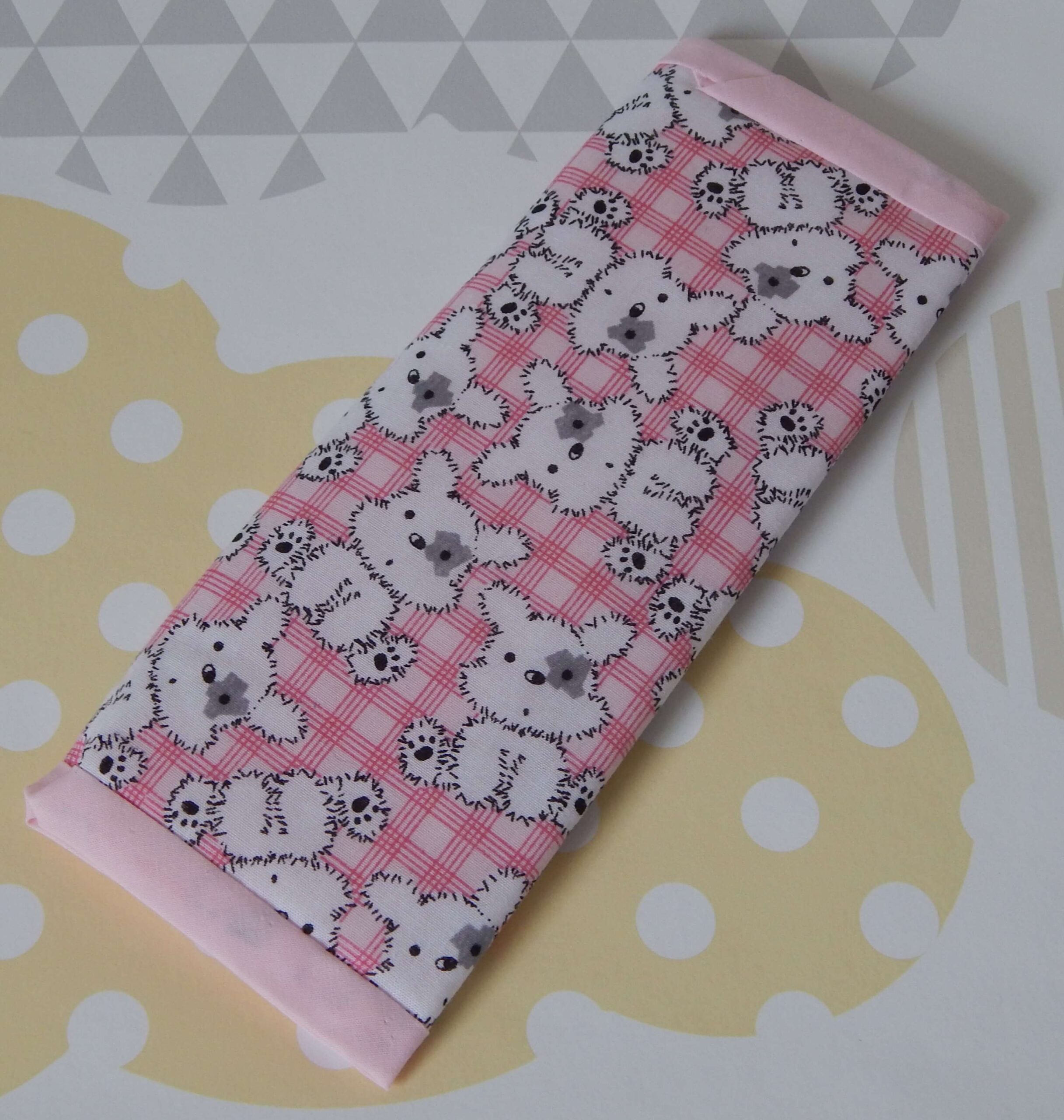 K179 kids seat belt cover pink dogs with pink