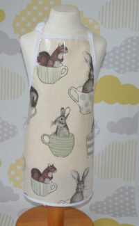 Children's oilcloth apron - Furry friends