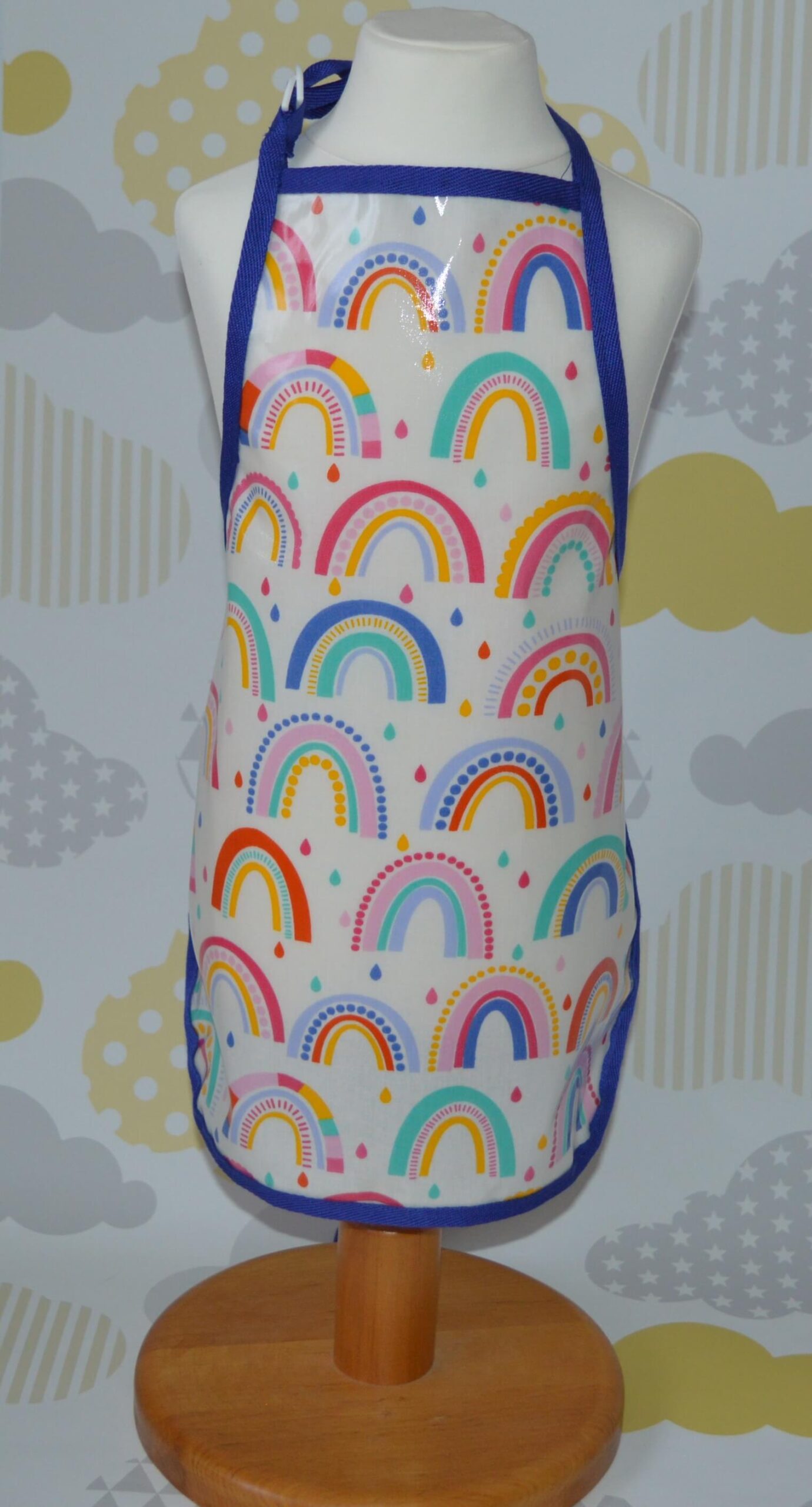 Rainbow royal Oilcloth apron rainbow royal