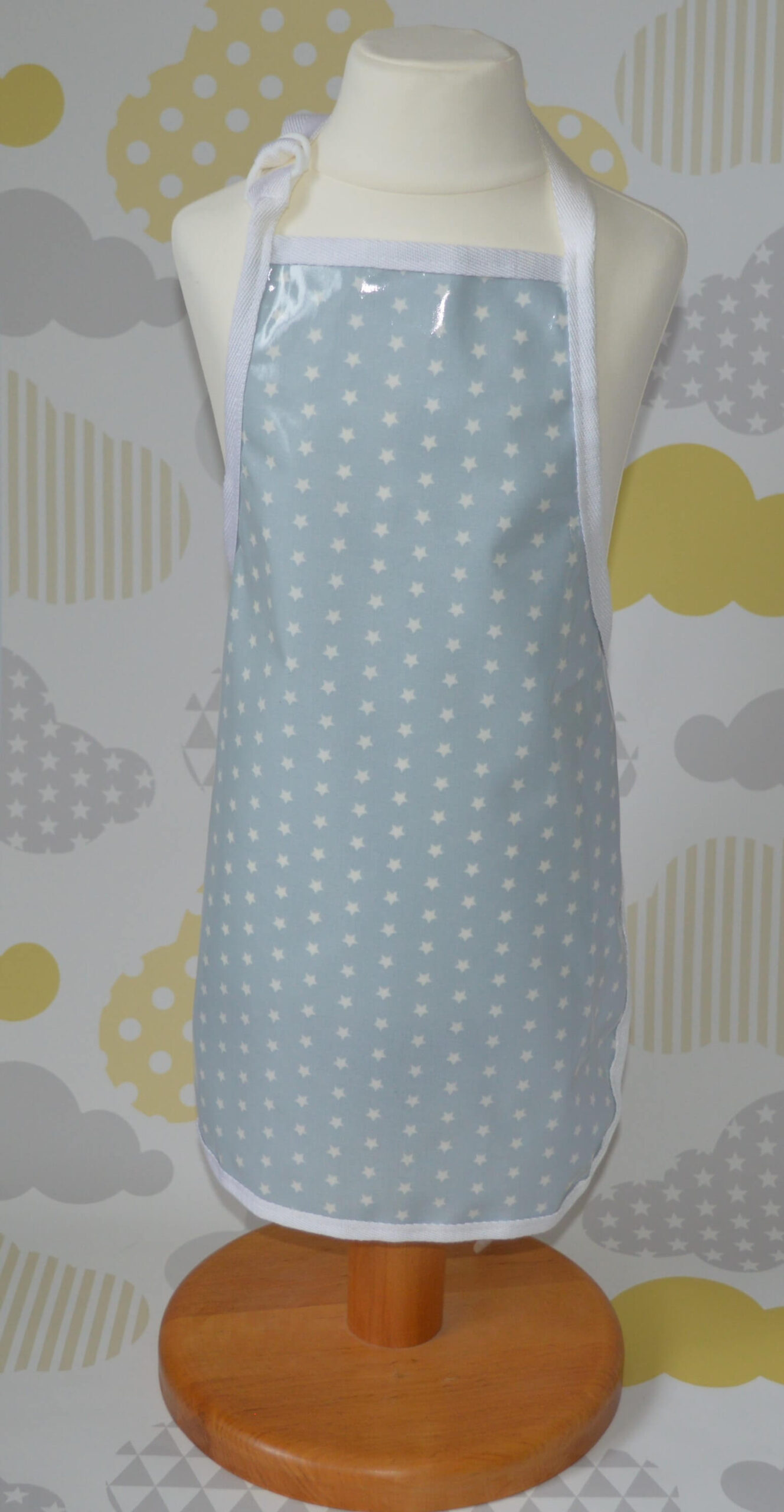 Stars blue Oilcloth apron blue stars