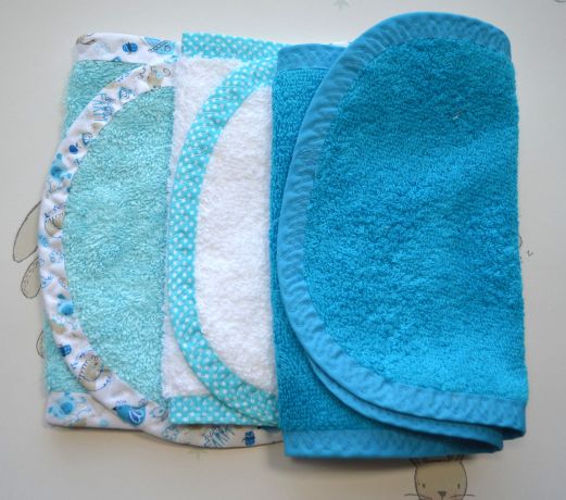 B055 baby burpcloths mint 2