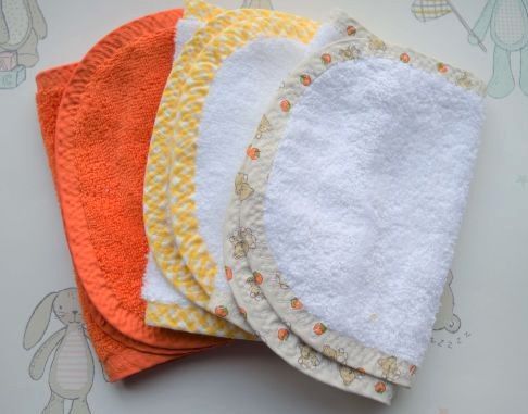 B057 baby burpcloths orange 1