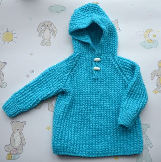 B317 baby jumper hooded turquoise