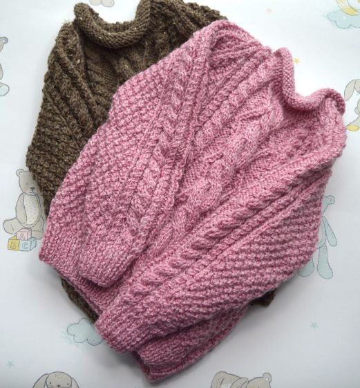 Baby jumpers aran cable group