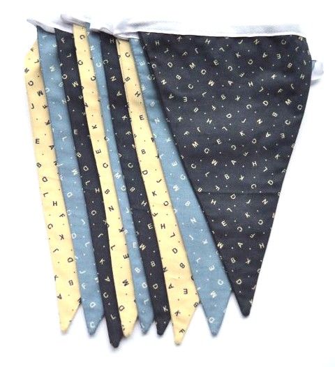 H012 fabric bunting alphabet letters