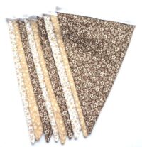 Bunting fabric green and brown