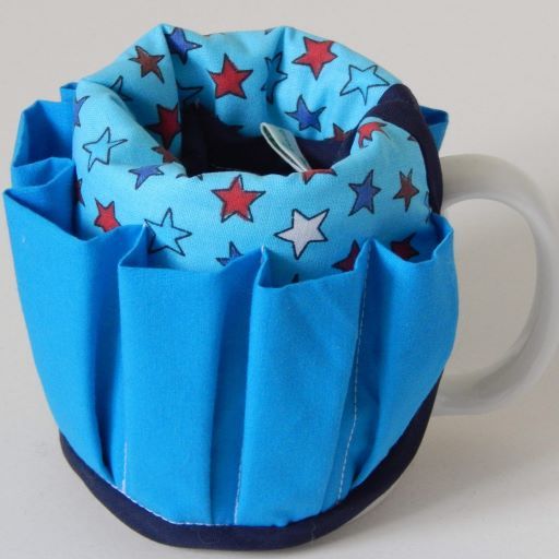 H183 mug organiser turq stars turq navy