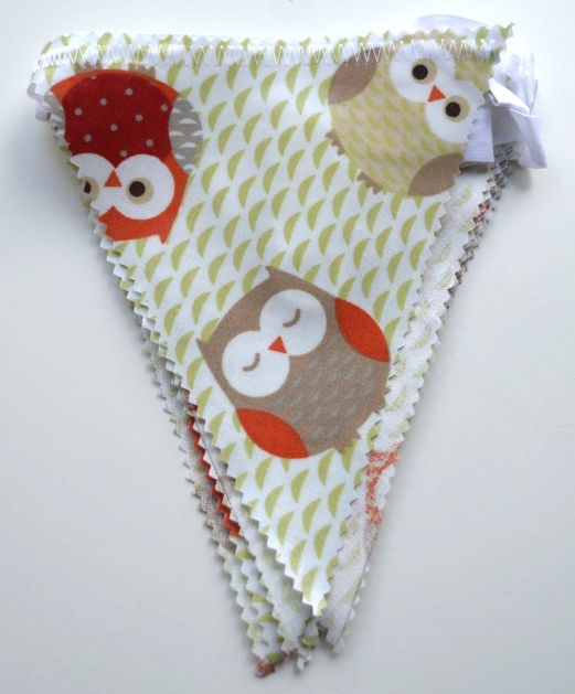 K050 Kids Bunting oilcloth owl brown