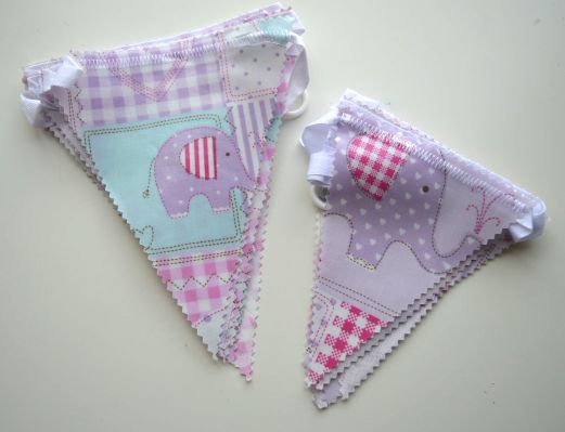 K052 Kids Bunting oilcloth pink elephant