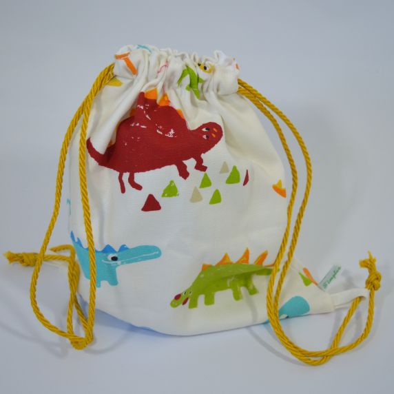 K232 kids backpack mini dinosaurs gold