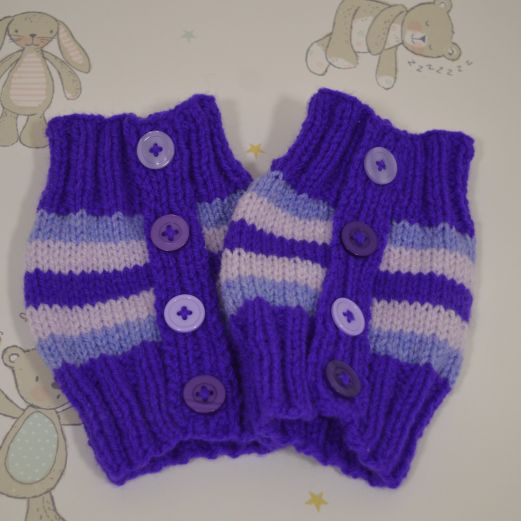 B340 baby leg warmers purple